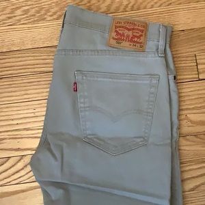 Mens tan denim Levi jeans 502